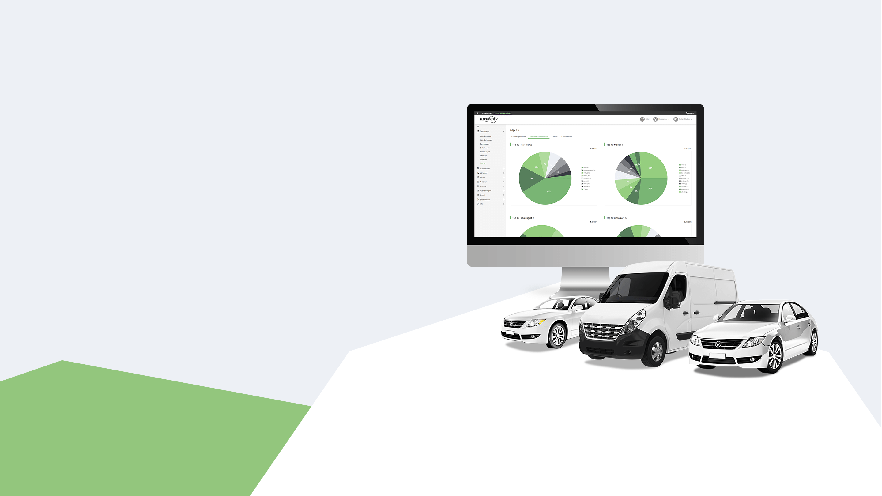 Mit der Fleethouse Fuhrparkmanagement Software haben Sie Einblick in Statistiken über Ihren Fuhrpark um Evidenzbasierte Analysen durchführen zu können